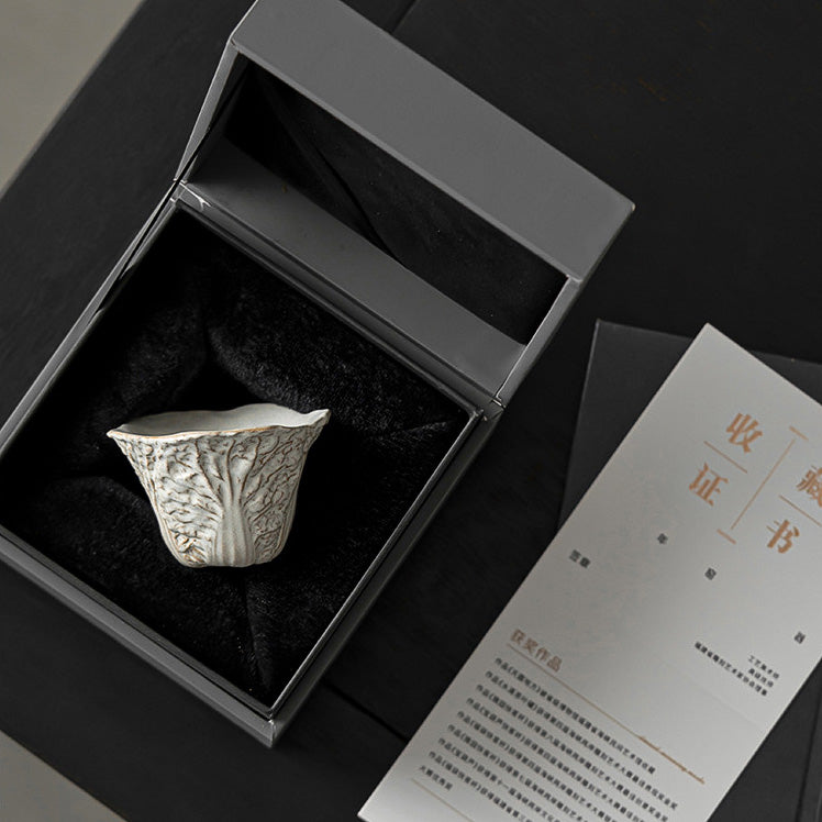 Cabbage Sculpted Cup Handcrafted by Master Su - Rouseclay