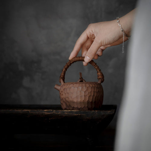 Hammered Texture Zisha Tekkyo Yixing handmade teapot handmade Chinese ceramic gongfu teapot