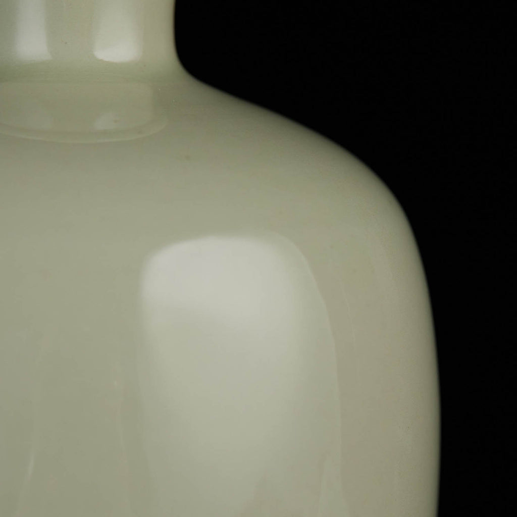 Ou Celadon Handmade Meiping Vase glaze texture handmade Chinese ceramic