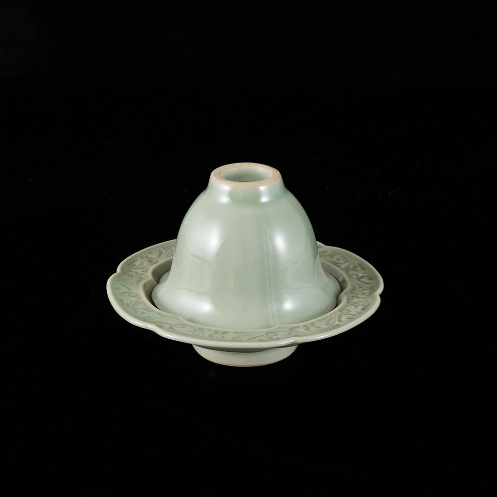 Ou Kiln Song Yun Lily Chinese Cup And Saucer Set handmade Chinese ceramic gongfu teacup