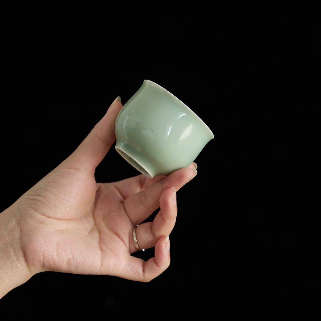 Ou Ware Celadon Arhat Handmade Chinese Tea Cup studio celadon ceramic tea cup collector piece