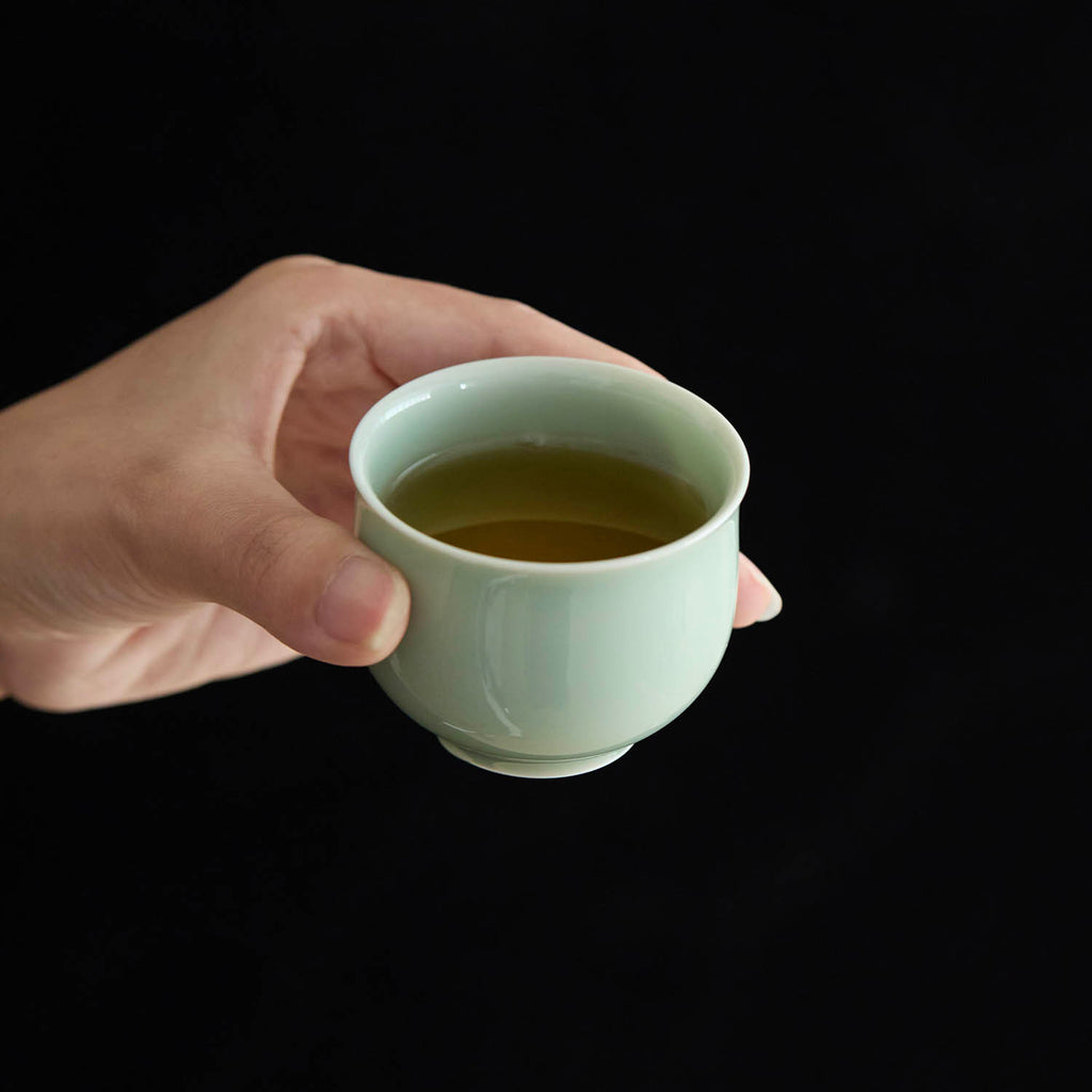 Ou Ware Celadon Arhat Handmade Chinese Tea Cup used for gongfu tea brewing3