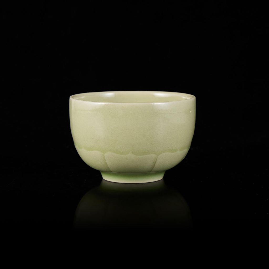 Ou Kiln Celadon Lotus Petal Master Cup  handmade Chinese ceramic gongfu teacup