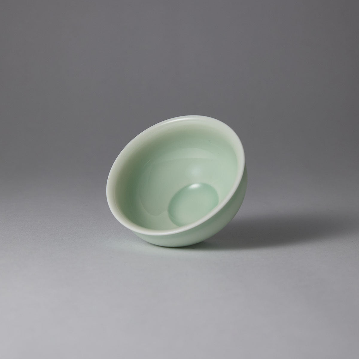 Ou Kiln Open Rim Celadon Teacup rim detail2 handmade Chinese pottery