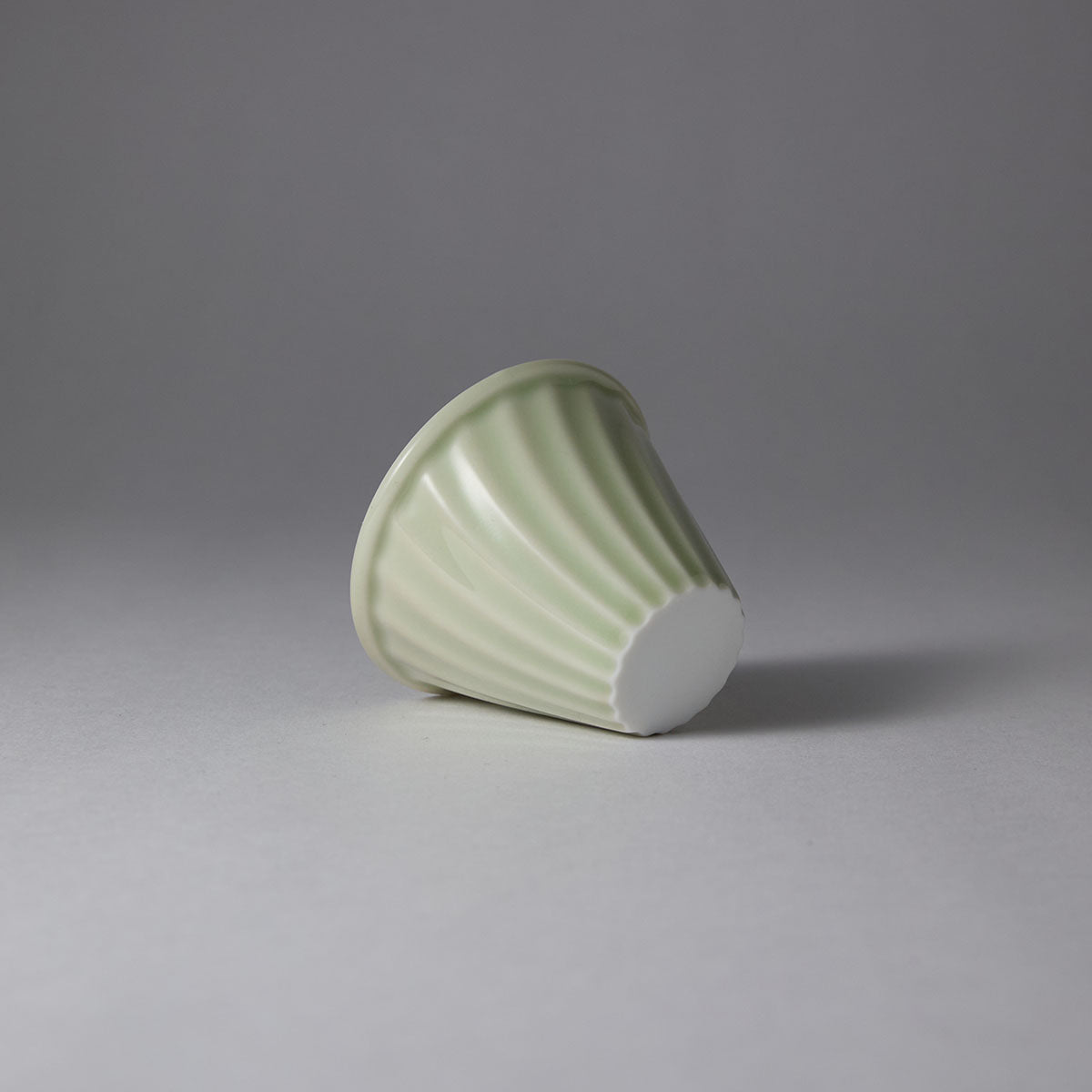 Ou Kiln Tidal Pattern chinese Teacup side view handmade Chinese ceramic