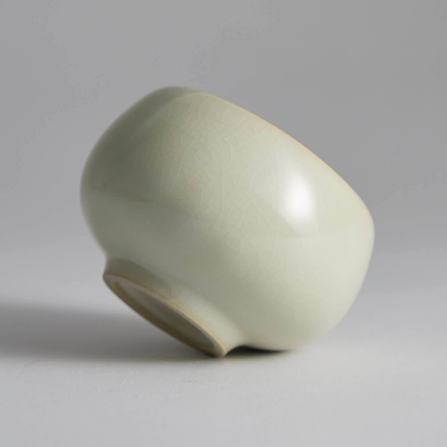 Ru Celadon Crackle Glaze Zen Teacup glaze texture handmade Chinese ceramic teacup