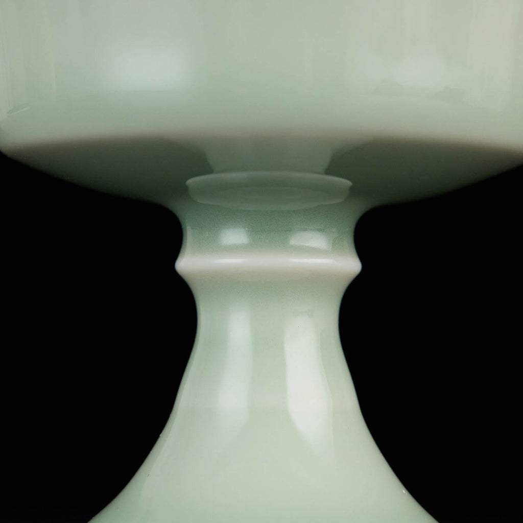 Traditional Chinese High-Foot Tea & Wine Cup foot detail handmade Chinese pottery