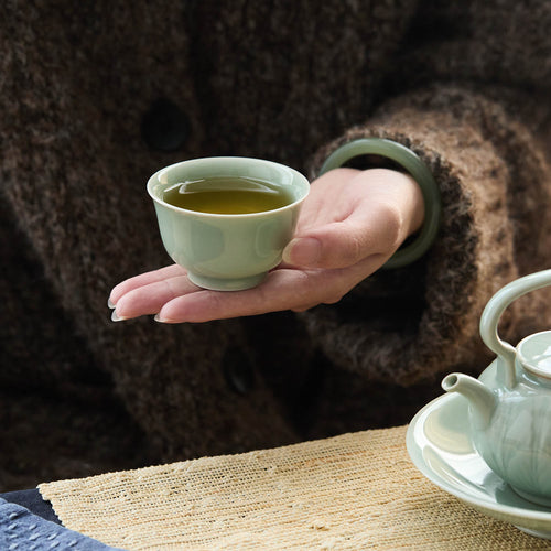 Yongle Style Press-Hand Handmade Chinese Tea Cup used for gongfu tea brewing