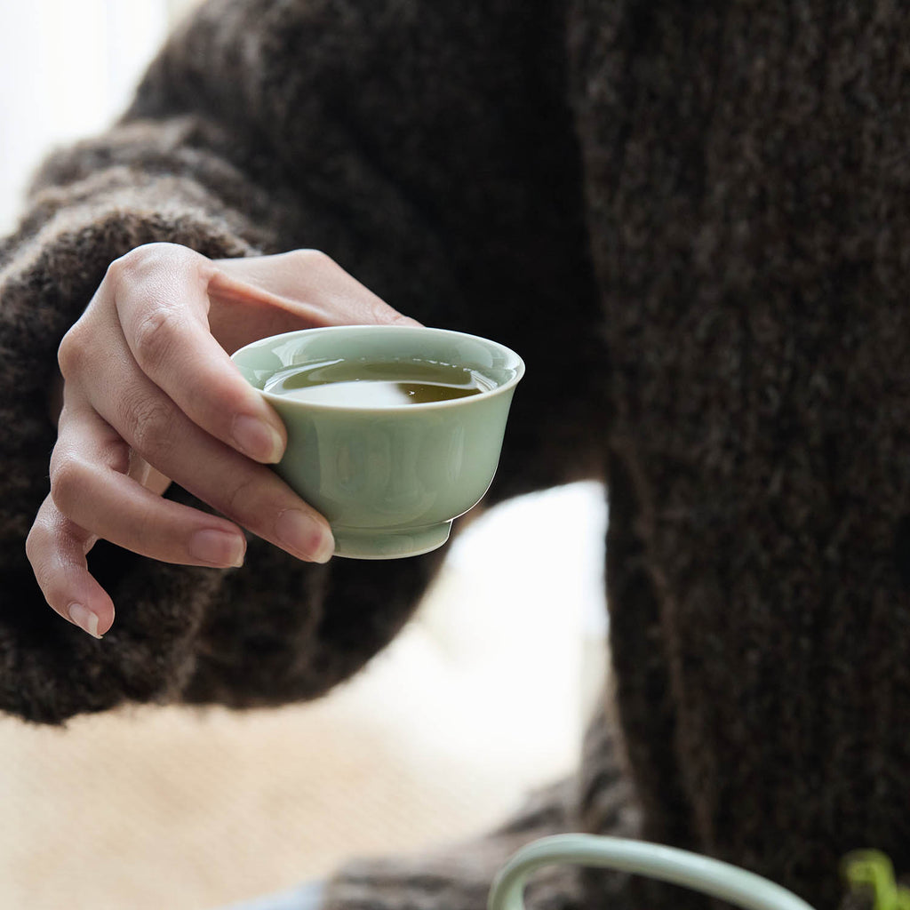 Yongle Style Press-Hand Handmade Chinese Tea Cup used for gongfu tea brewing